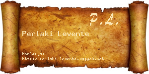 Perlaki Levente névjegykártya