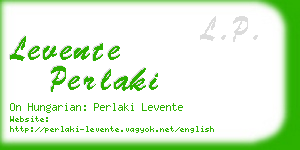 levente perlaki business card